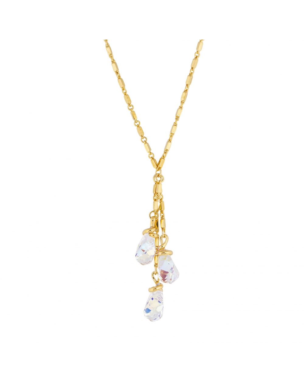 Marazzini ovale Swarovski kristal ketting Fuschia Doppio Cerchio