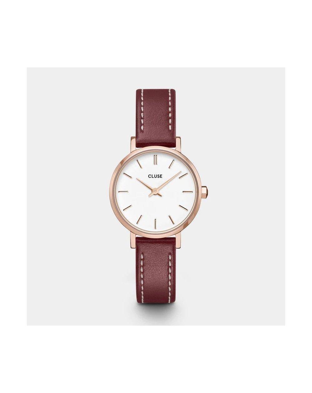 CLUSE horloge - Boho Chic Petite Mesh zwart, roségouden kleur