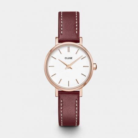 CLUSE horloge - Boho Chic Petite Mesh zwart, roségouden kleur