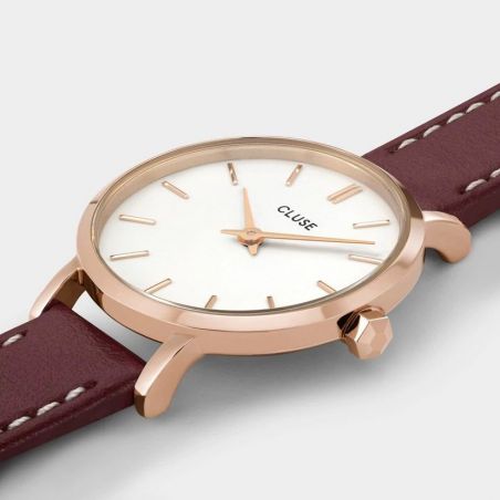 CLUSE horloge - Boho Chic Petite Mesh zwart, roségouden kleur