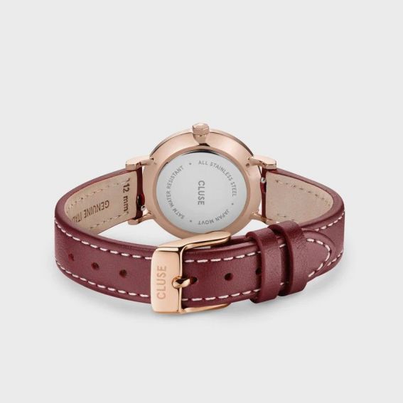 CLUSE horloge - Boho Chic Petite Mesh zwart, roségouden kleur