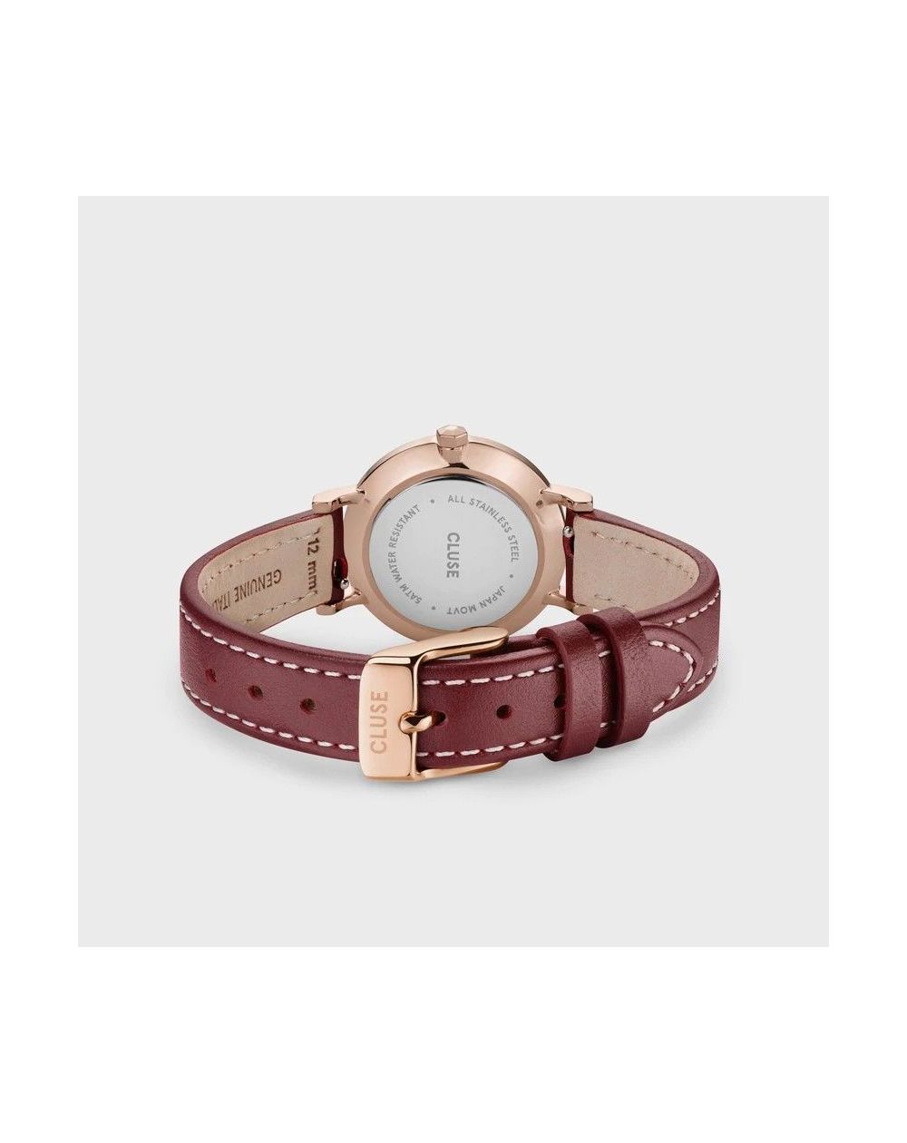 CLUSE horloge - Boho Chic Petite Mesh zwart, roségouden kleur