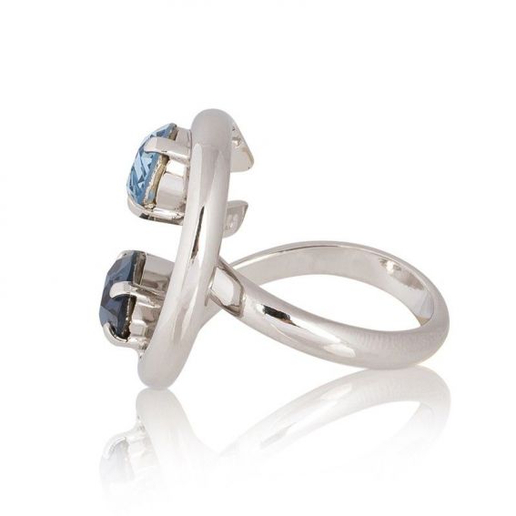 Andrea Marazzini - Bague cristal Swarovski Mignon Dark Blue Double