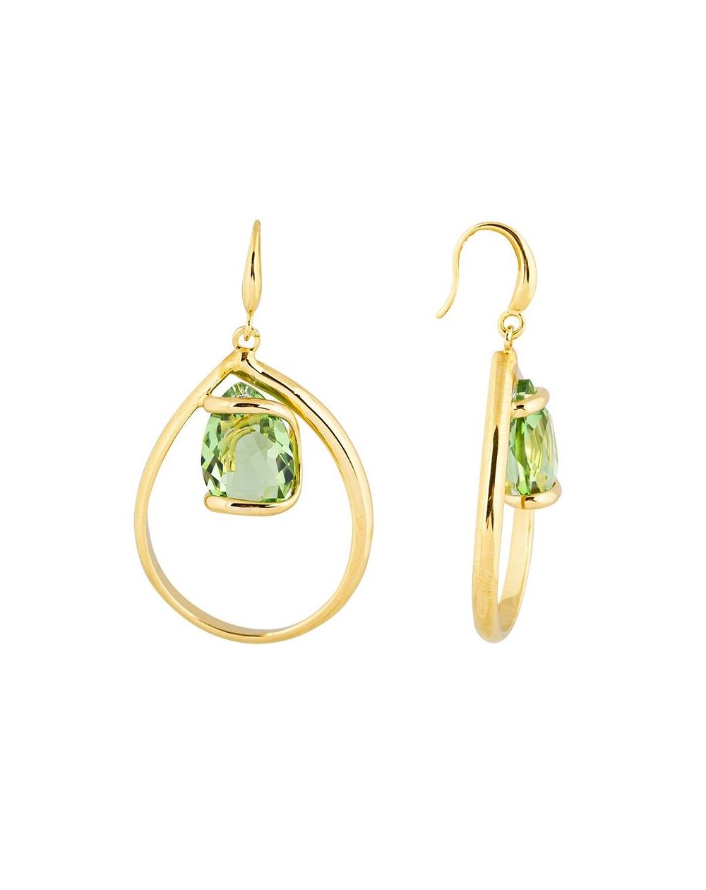 Boucles d'oreilles Andrea Marazzini - Cristal Swarovski Pear Peridot