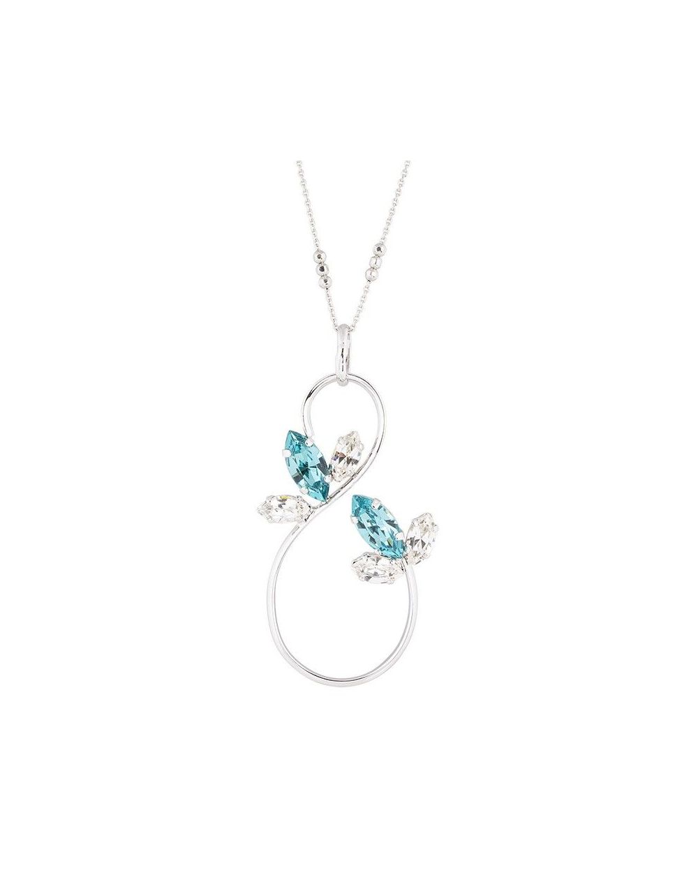 Collier Andrea Marazzini - Cristal Swarovski Navette Light Turquoise