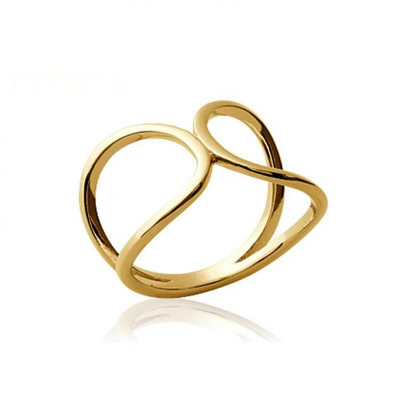 Double rounded ring gold...