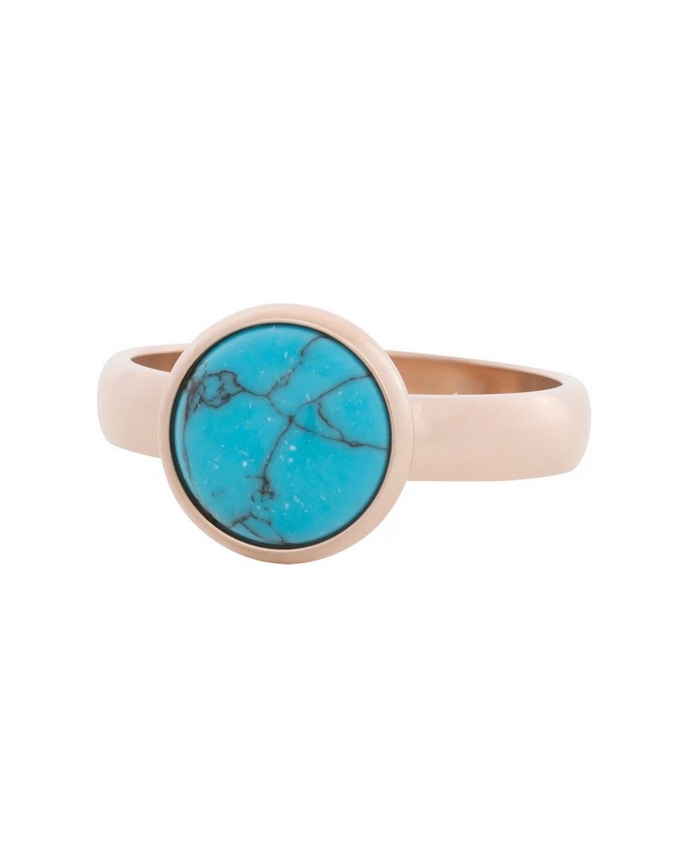 Anneau couvrant iXXXi solitaire marbré bleu turquoise iXXXi rosé - Bijou et bague iXXXi