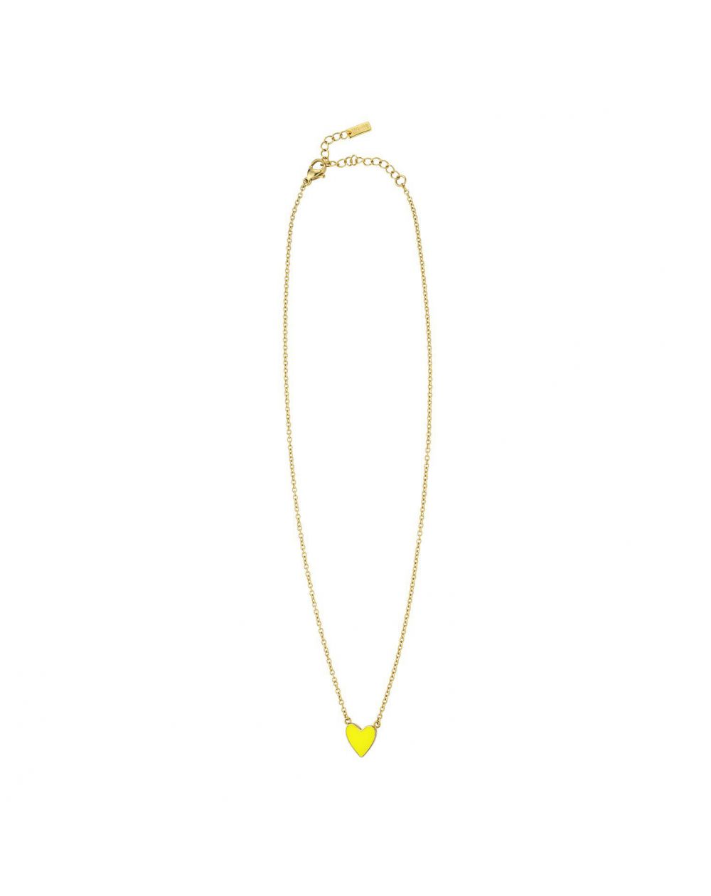 Collier Mya Bay Neon Yellow Heart - CO-165 - Bijoux et Marque Mya Bay