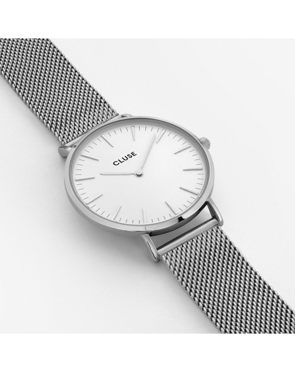 Cluse - Watch CLUSE - La bohème Mesh silver / white