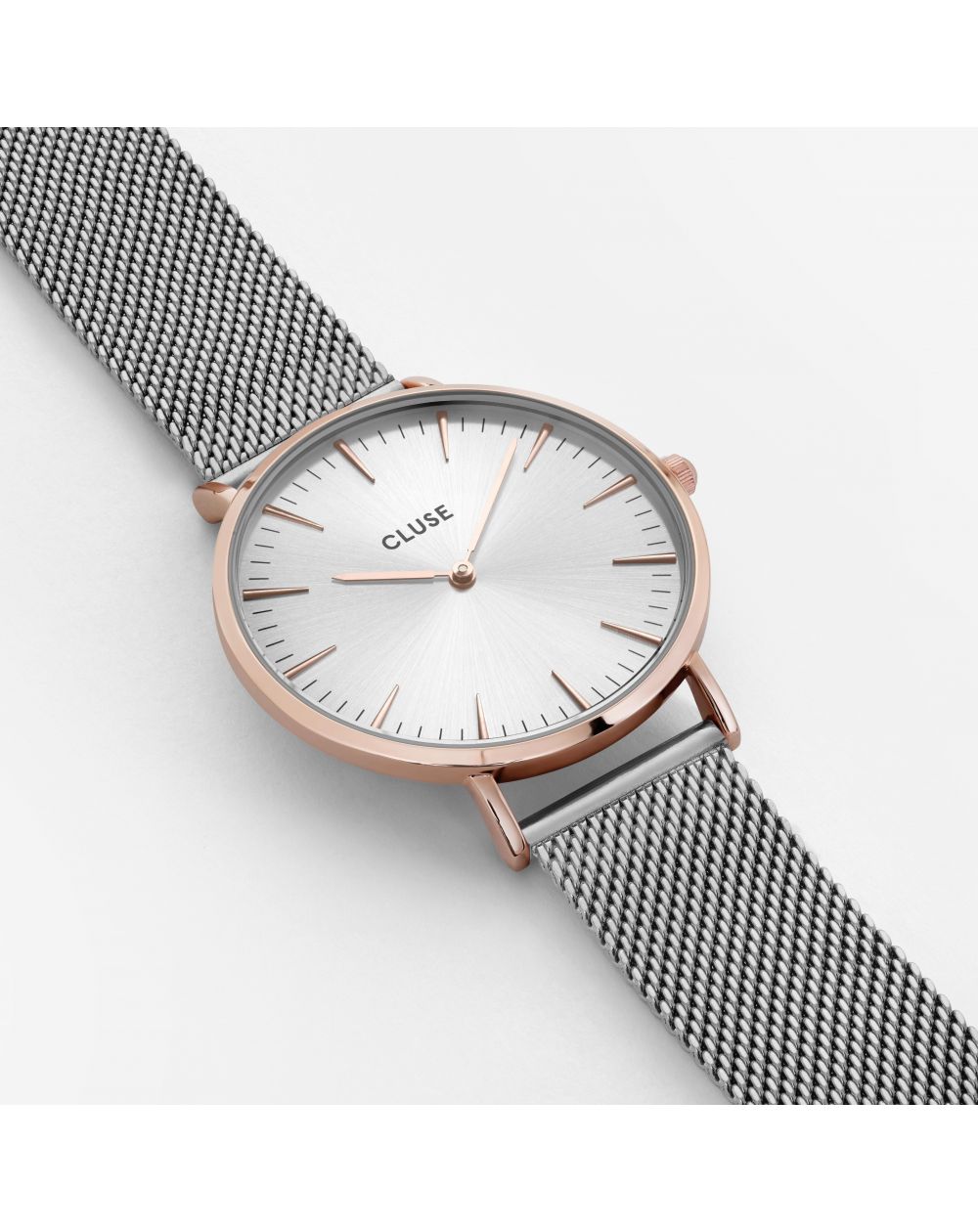 Cluse - Watch CLUSE - La bohème Mesh rose gold / silver