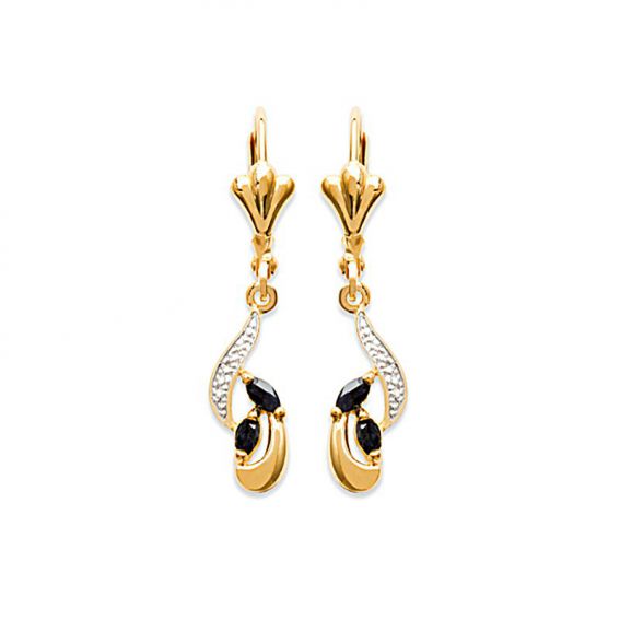 Bijou argent/plaqué or 18k gold plated bic pv sleeper earrings