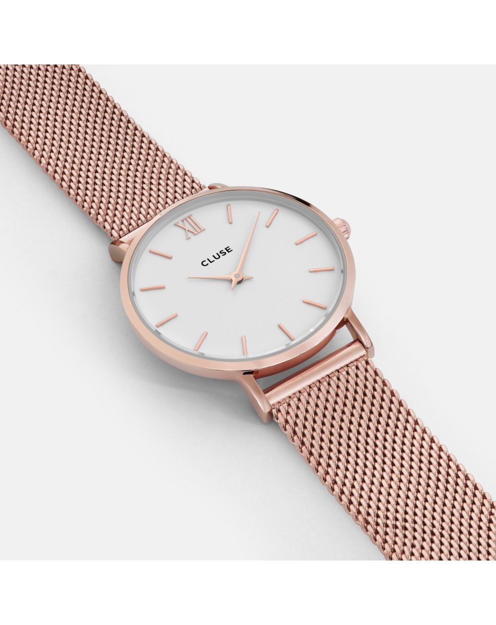 Montre CLUSE - La minuit Mesh rose gold/white - Bracelet acier