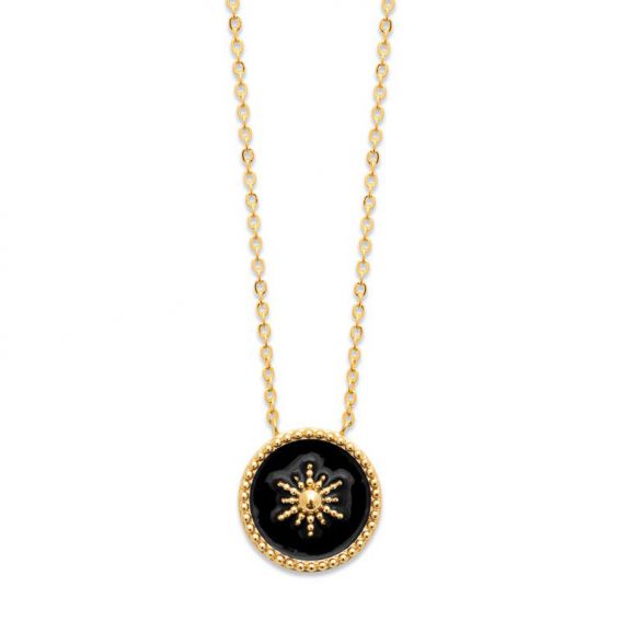 Black sun necklace