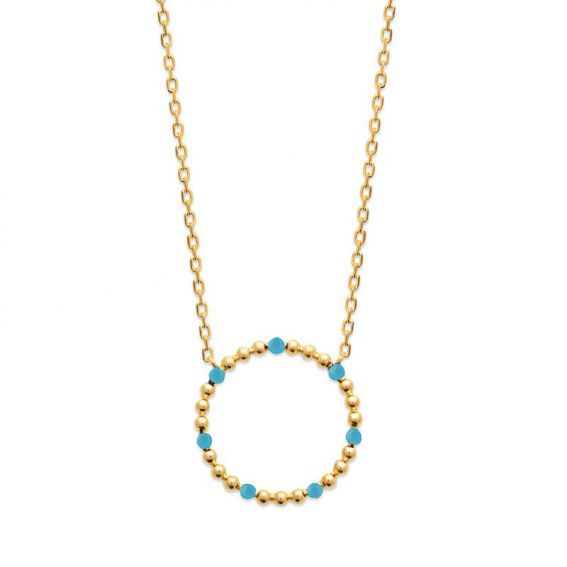 18k gold plated turquoise...