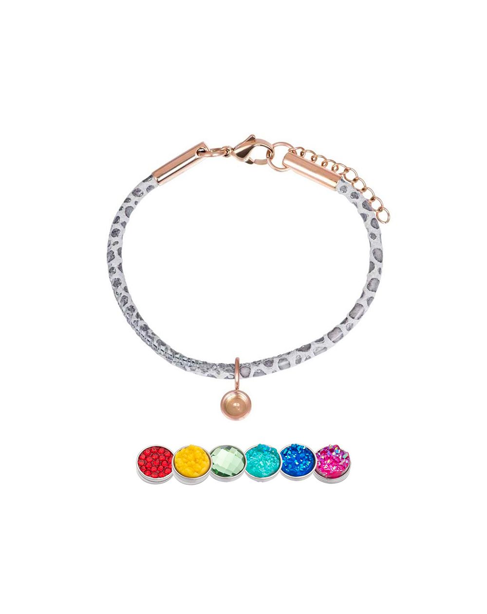 Bracelet iXXXi Cuir base top part rosé - Bracelet iXXXi