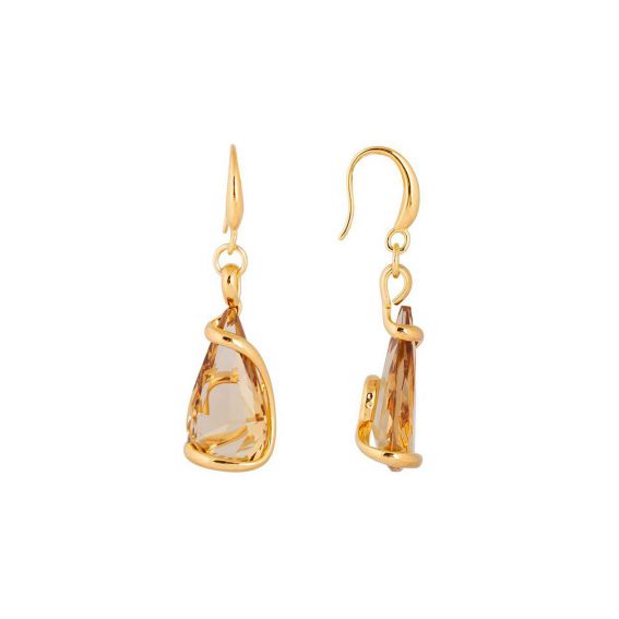 Boucles d'oreilles Andrea Marazzini - Cristal Swarovski Florence Golden Shadow courtes