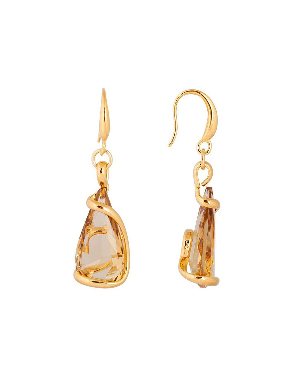 Boucles d'oreilles Andrea Marazzini - Cristal Swarovski Florence Golden Shadow courtes