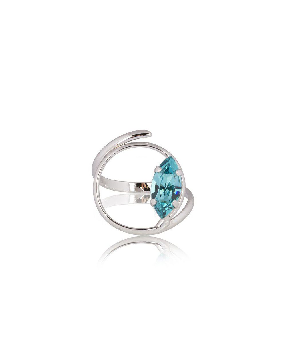 Andrea Marazzini - Bague cristal Swarovski Navette Light turquoise