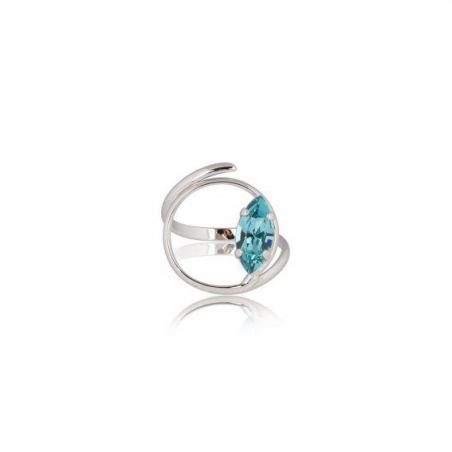 Andrea Marazzini - Bague cristal Swarovski Navette Light turquoise