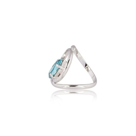 Andrea Marazzini - Bague cristal Swarovski Navette Light turquoise