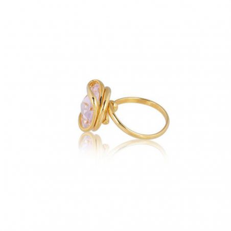 Andrea Marazzini - Bague cristal Swarovski Octagon Rose