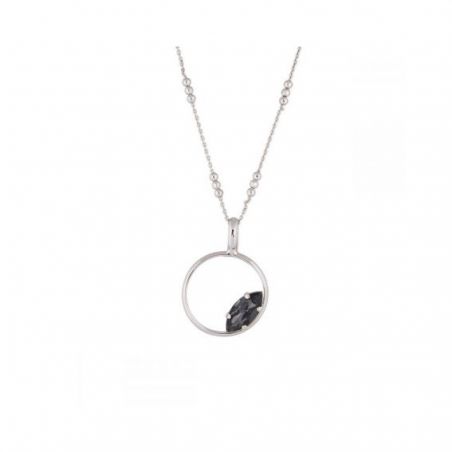 Collier Andrea Marazzini - Cristal Swarovski Navette Silver Night Medina