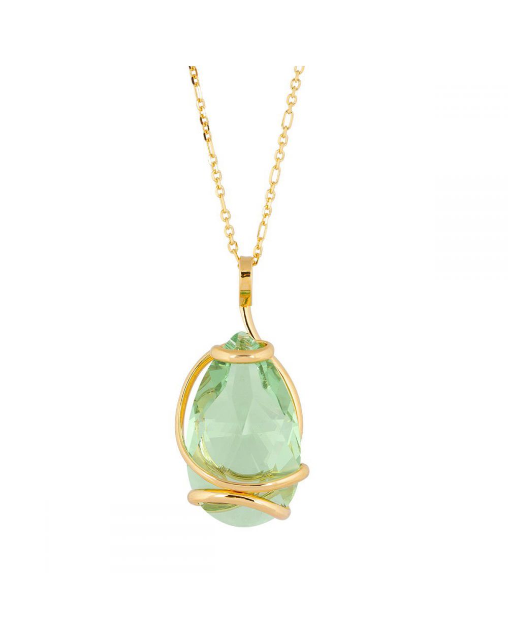 Collier Andrea Marazzini - Cristal Swarovski Big Drop Peridot