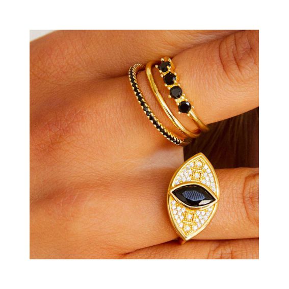 Bague Mya Bay Black Affection - BA-255 - Bijoux de marque MYA BAY