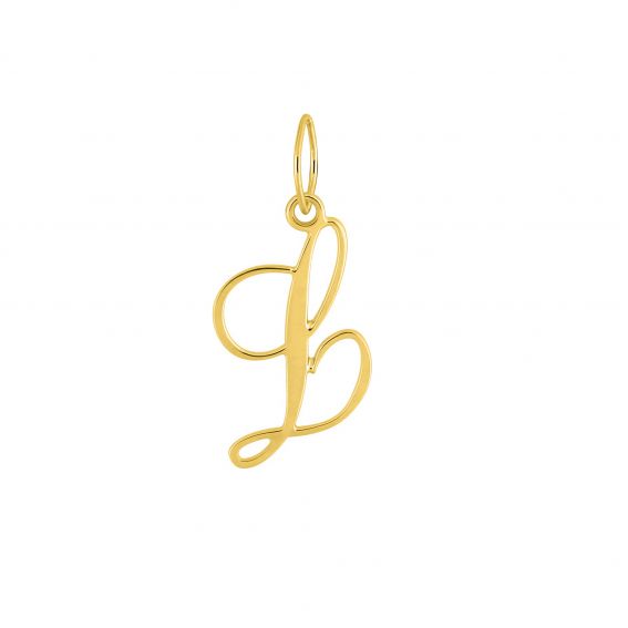 Bijoux or et personnalisé Pendentif lettre L or jaune 9 carats