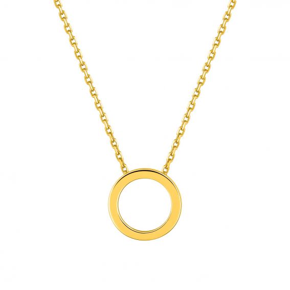 Flat circle necklace in 9...